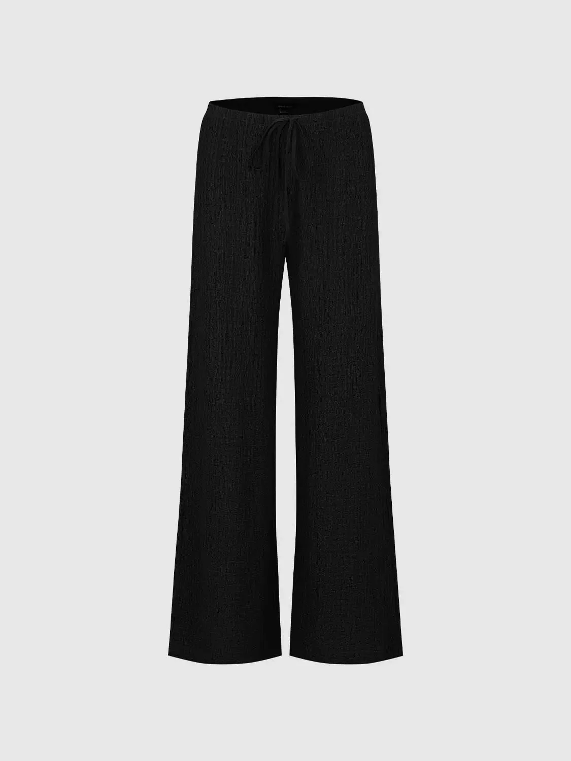 Drawstring Pull On Wide Leg Pants