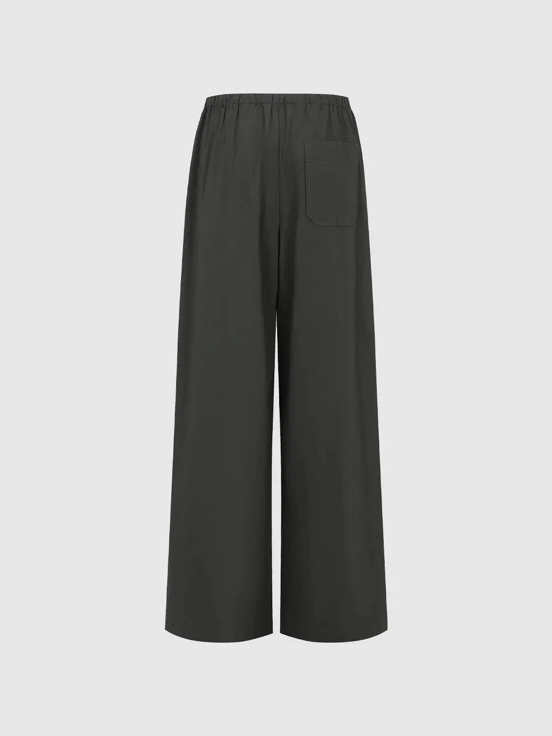 Drawstring Pull On Wide Leg Pants
