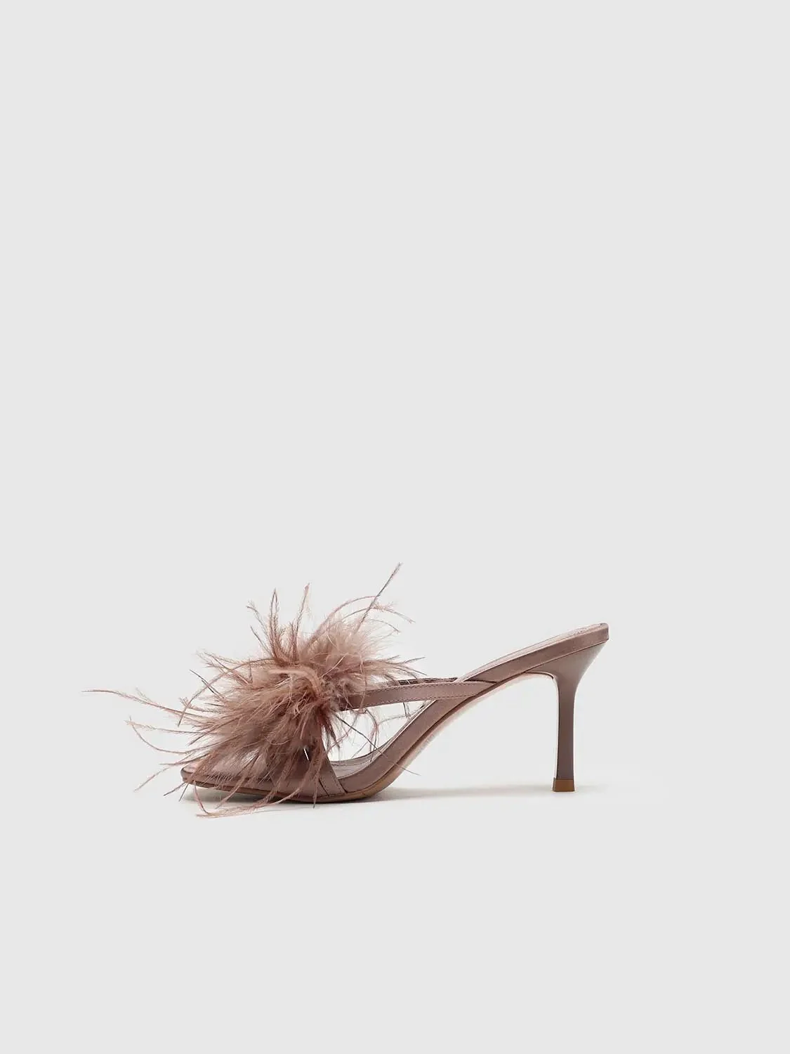 Fluffy Heeled Slippers
