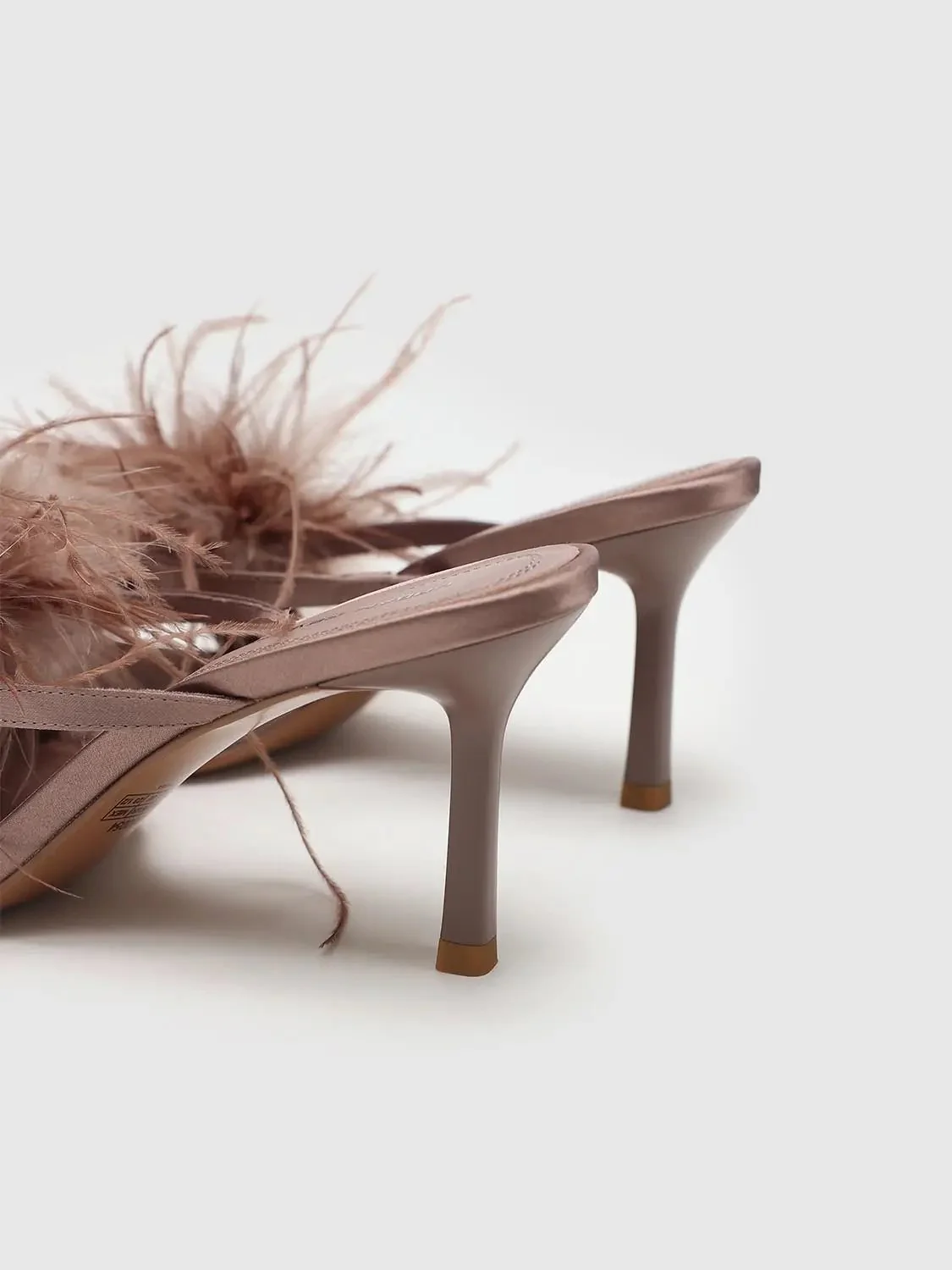 Fluffy Heeled Slippers