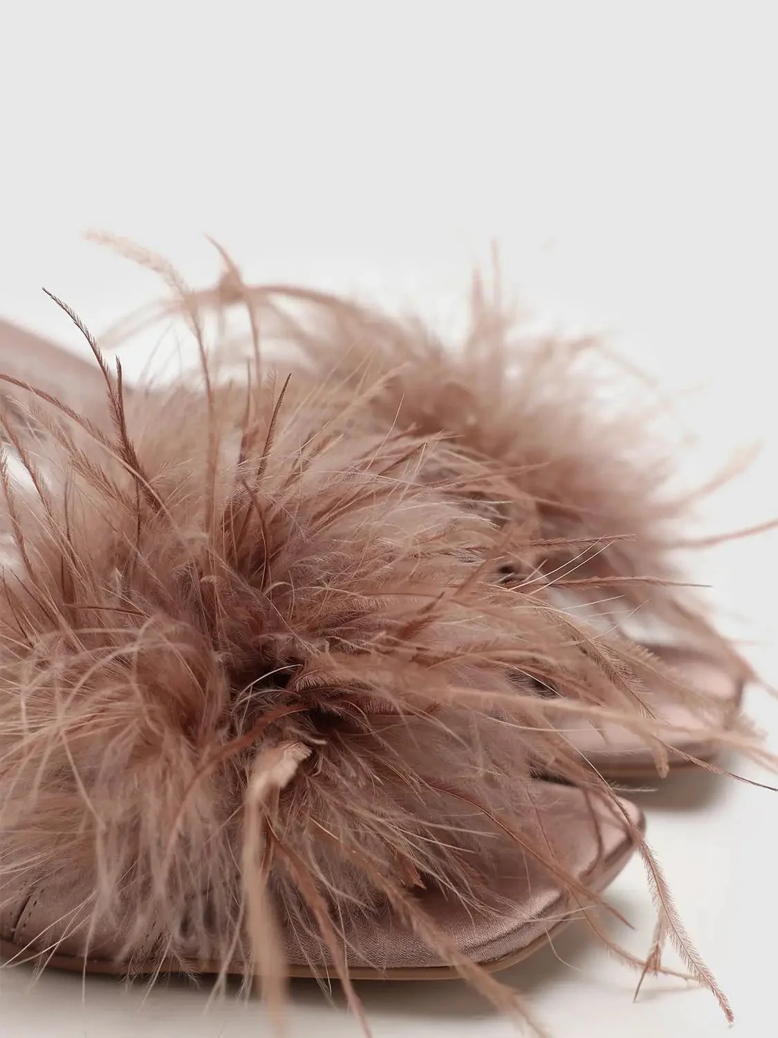 Fluffy Heeled Slippers