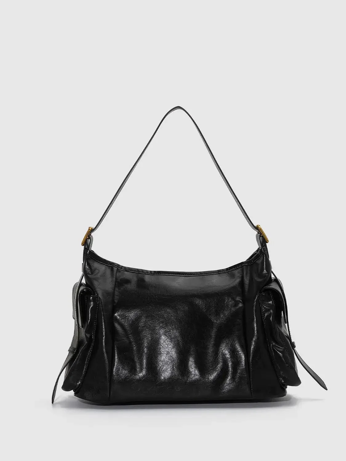 Faux Leather Multi-Pocket Shoulder Bags