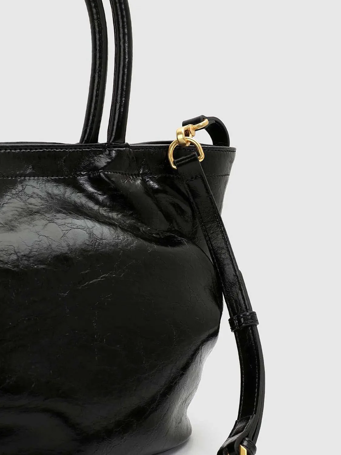 Faux Leather Handle Shoulder Bags
