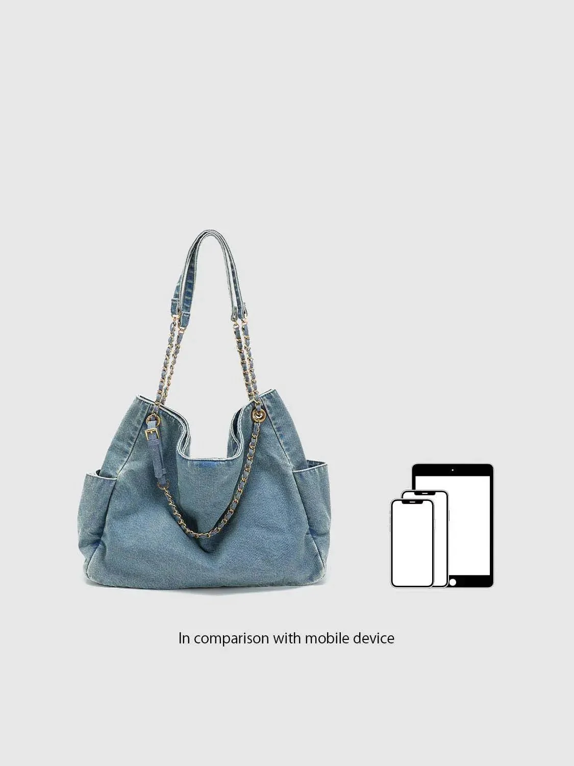 20613-oversize-chain-detail-denim-shoulder-bags-7.webp Oversize Chain Detail Denim Shoulder Bags