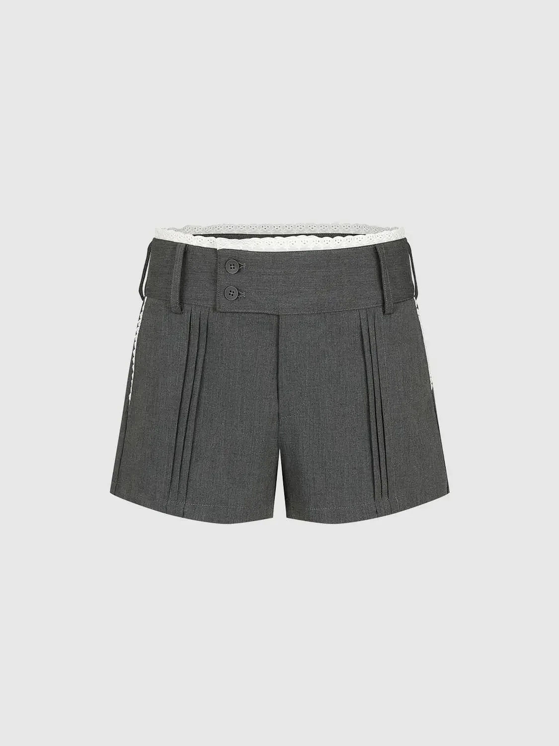 20663-pleated-button-detail-tailor-shorts-1.webp Pleated Button Detail Tailor Shorts