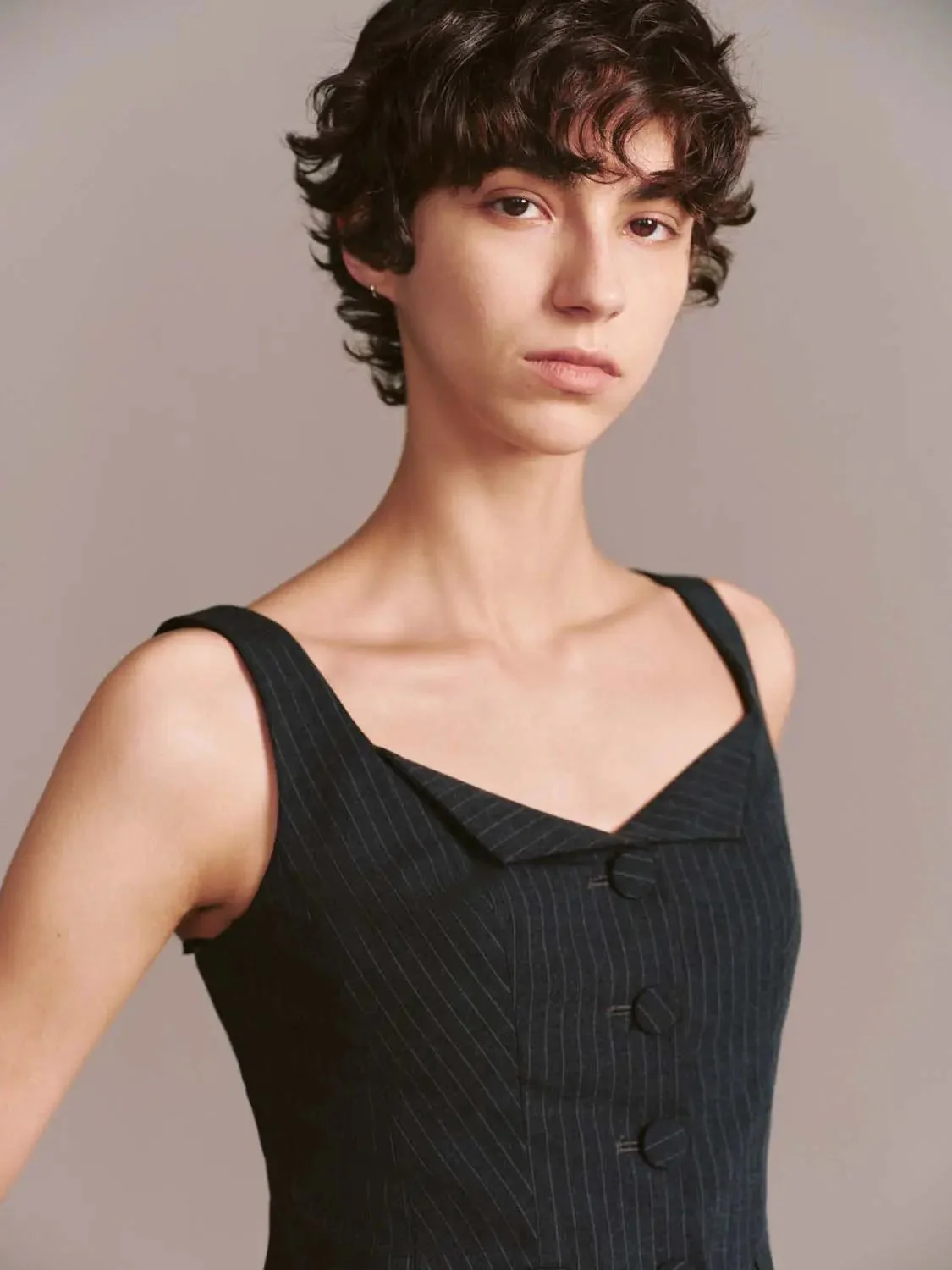 20676-pinstripe-tailored-sleeveless-button-front-shirt-3.webp Pinstripe Tailored Sleeveless Button Front Shirt