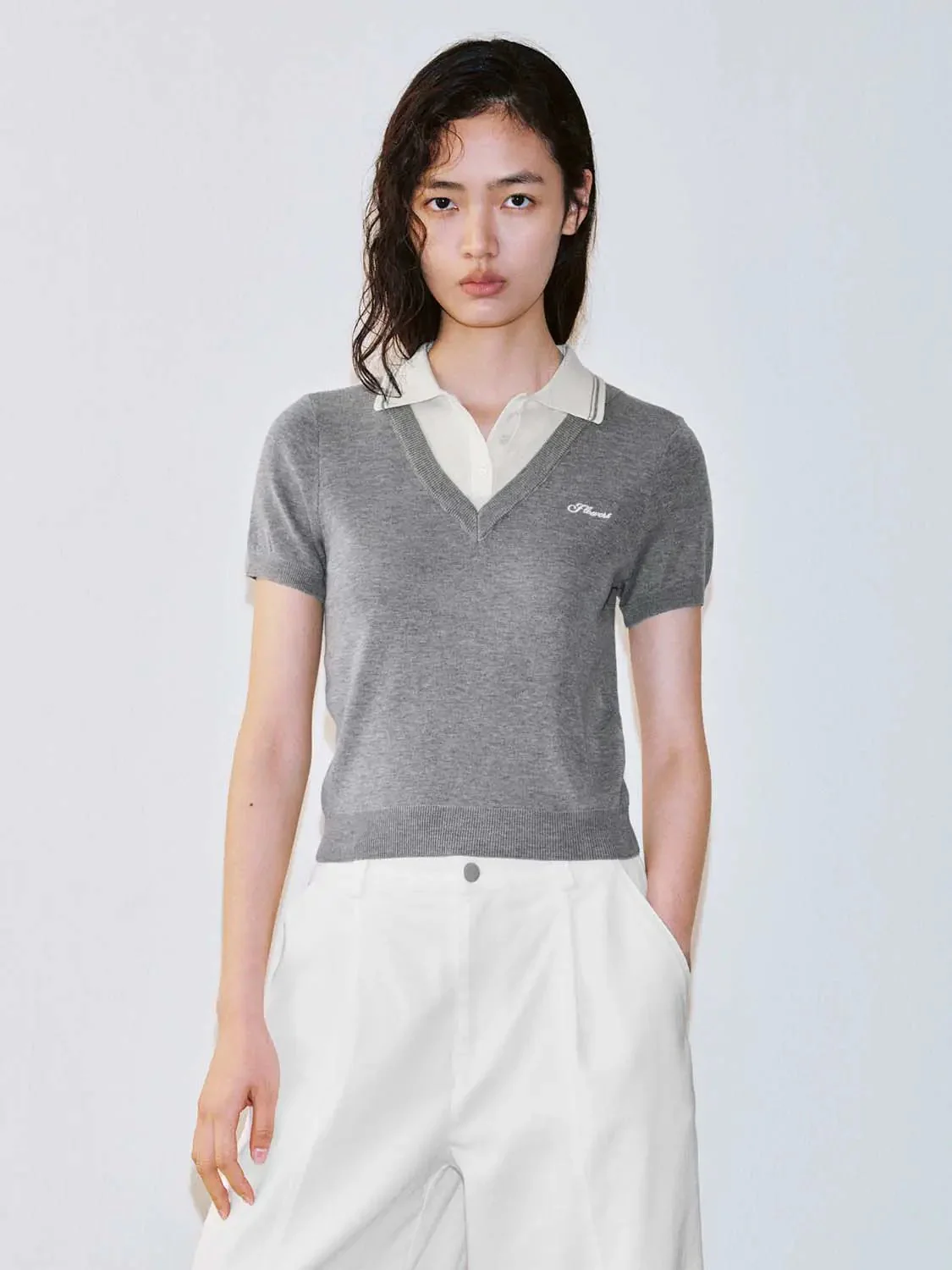 20753-navy-soft-knit-polo-with-striped-collar-polo-shirt-1.webp Navy Soft Knit Polo With Striped Collar Polo Shirt
