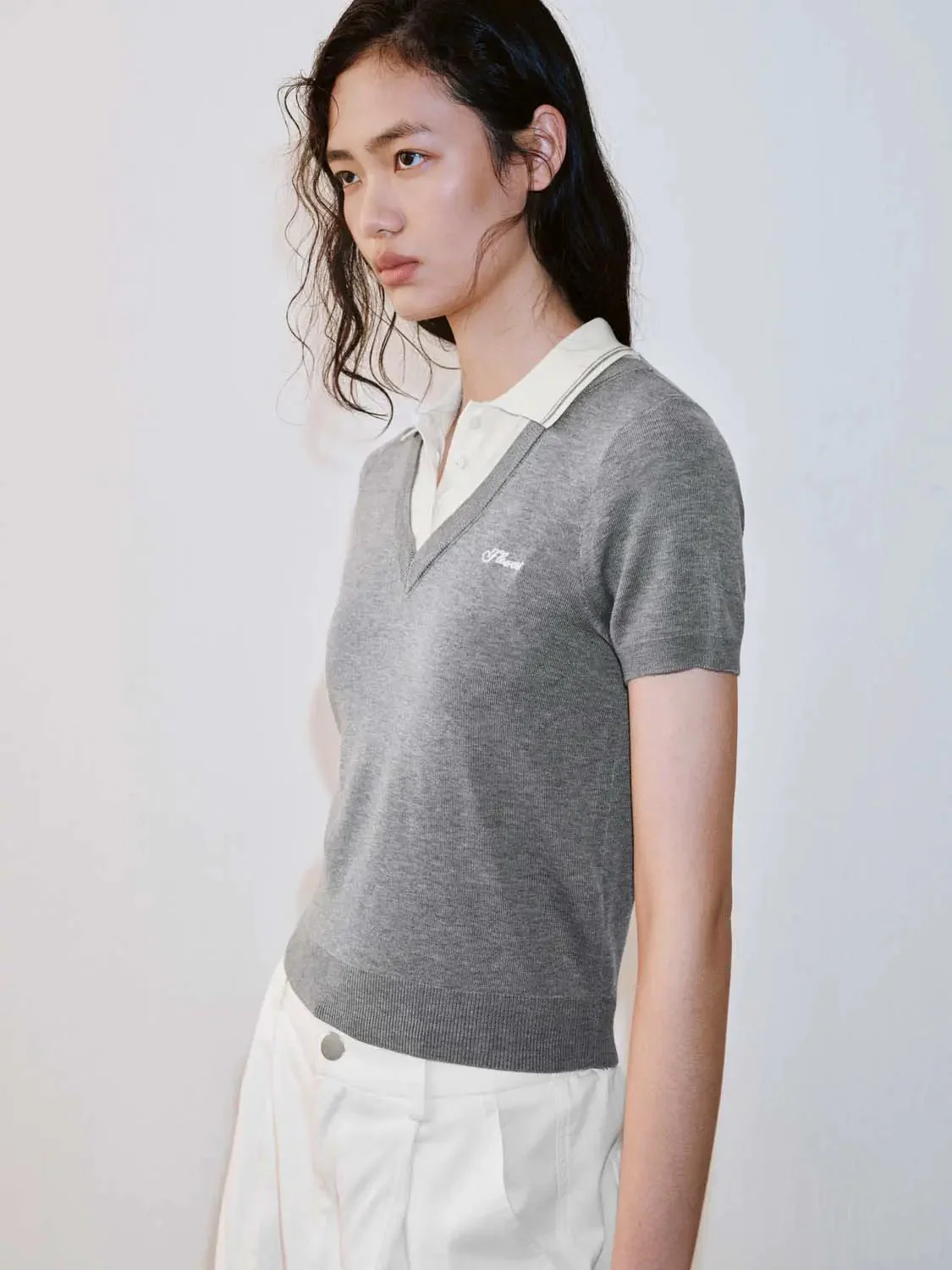 20753-navy-soft-knit-polo-with-striped-collar-polo-shirt-2.webp Navy Soft Knit Polo With Striped Collar Polo Shirt