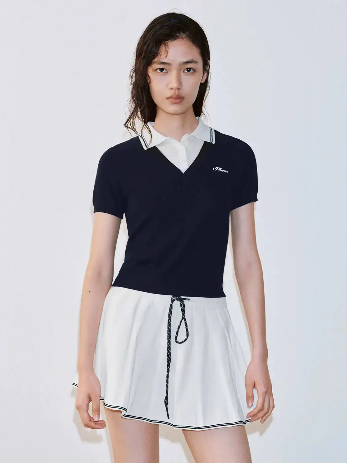 20759-blue-xs-blue-xs-variation-1.webp Navy Soft Knit Polo With Striped Collar Polo Shirt