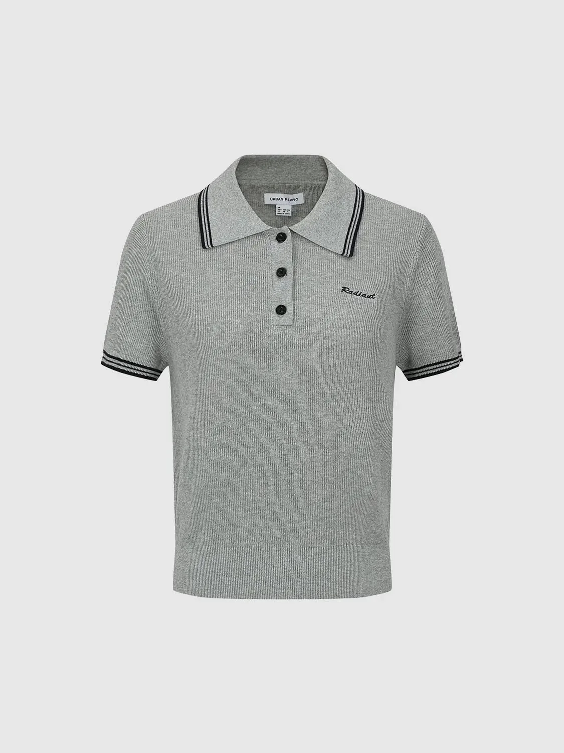 20789-contrast-trim-polo-neck-knitted-t-shirts-15.webp Contrast Trim Polo Neck Knitted T-Shirts