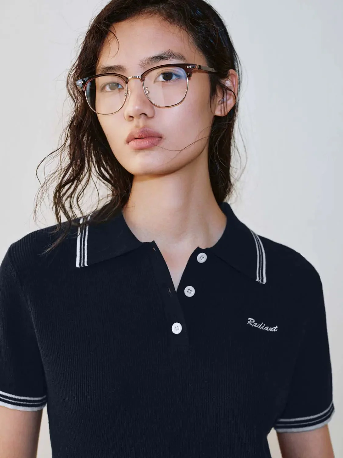 20789-contrast-trim-polo-neck-knitted-t-shirts-3.webp Contrast Trim Polo Neck Knitted T-Shirts