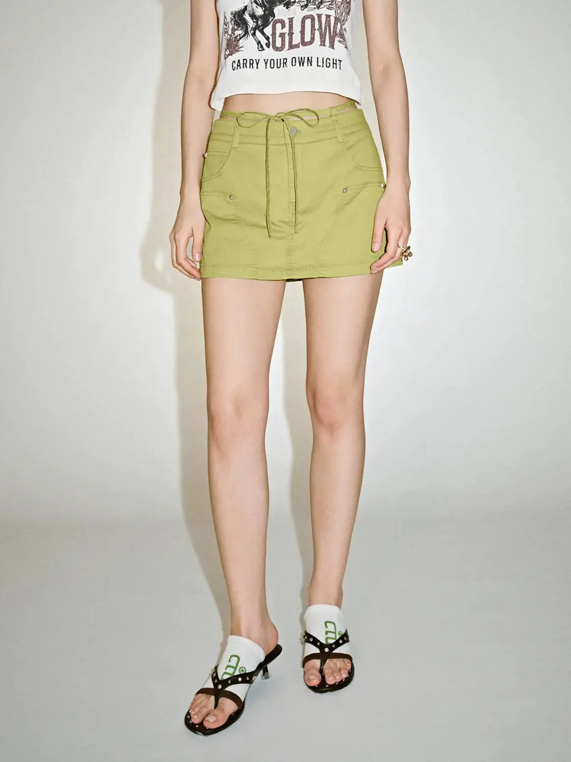 20877-lace-up-beaded-straight-mini-skirts-1.webp Lace-Up Beaded Straight Mini Skirts