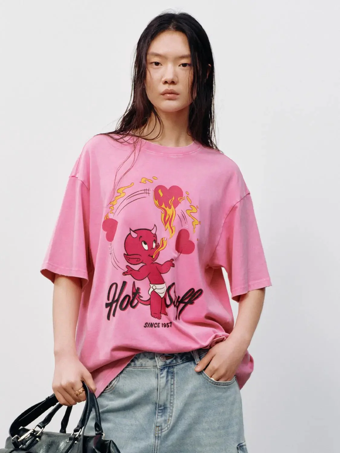 20923-cotton-graphic-flaming-devil-pink-short-sleeve-t-shirt-9.webp Cotton Graphic Flaming Devil Pink Short Sleeve T Shirt