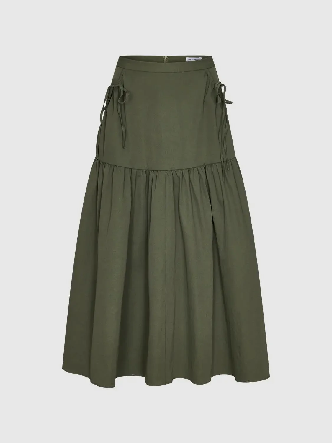 20948-bow-detail-shirring-a-line-midi-skirts-2.webp Bow Detail Shirring A-Line Midi Skirts