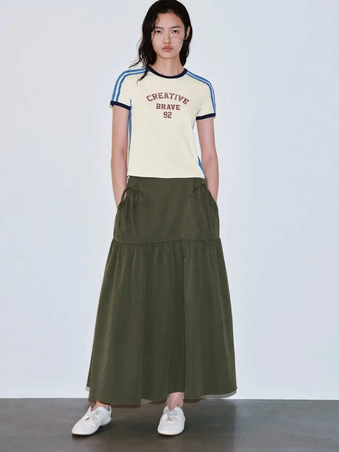 20948-bow-detail-shirring-a-line-midi-skirts-5.webp Bow Detail Shirring A-Line Midi Skirts