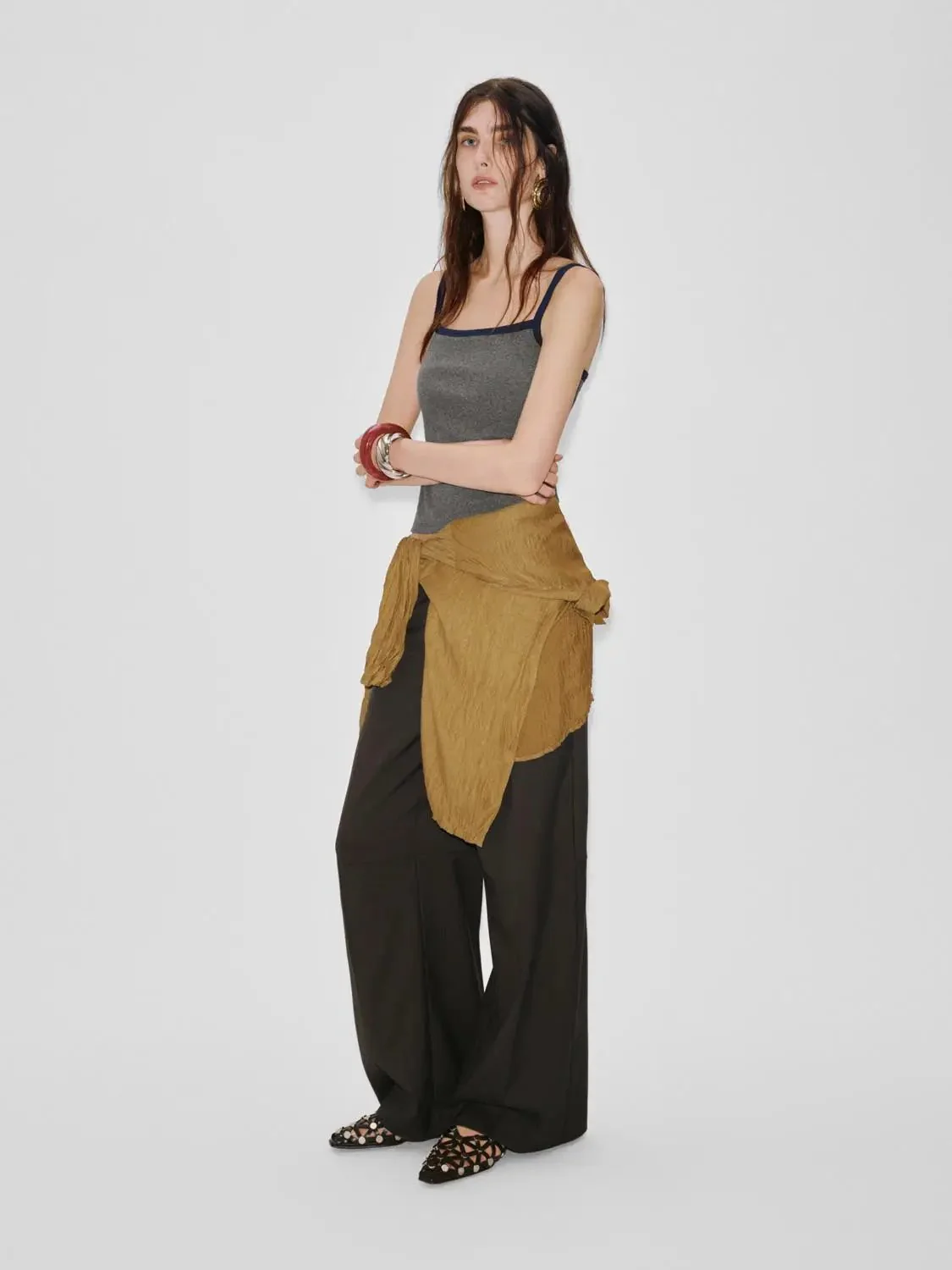 21011-grey-viscose-cotton-contrast-navy-trim-tank-tops-5.webp Grey Viscose Cotton Contrast Navy Trim Tank Tops
