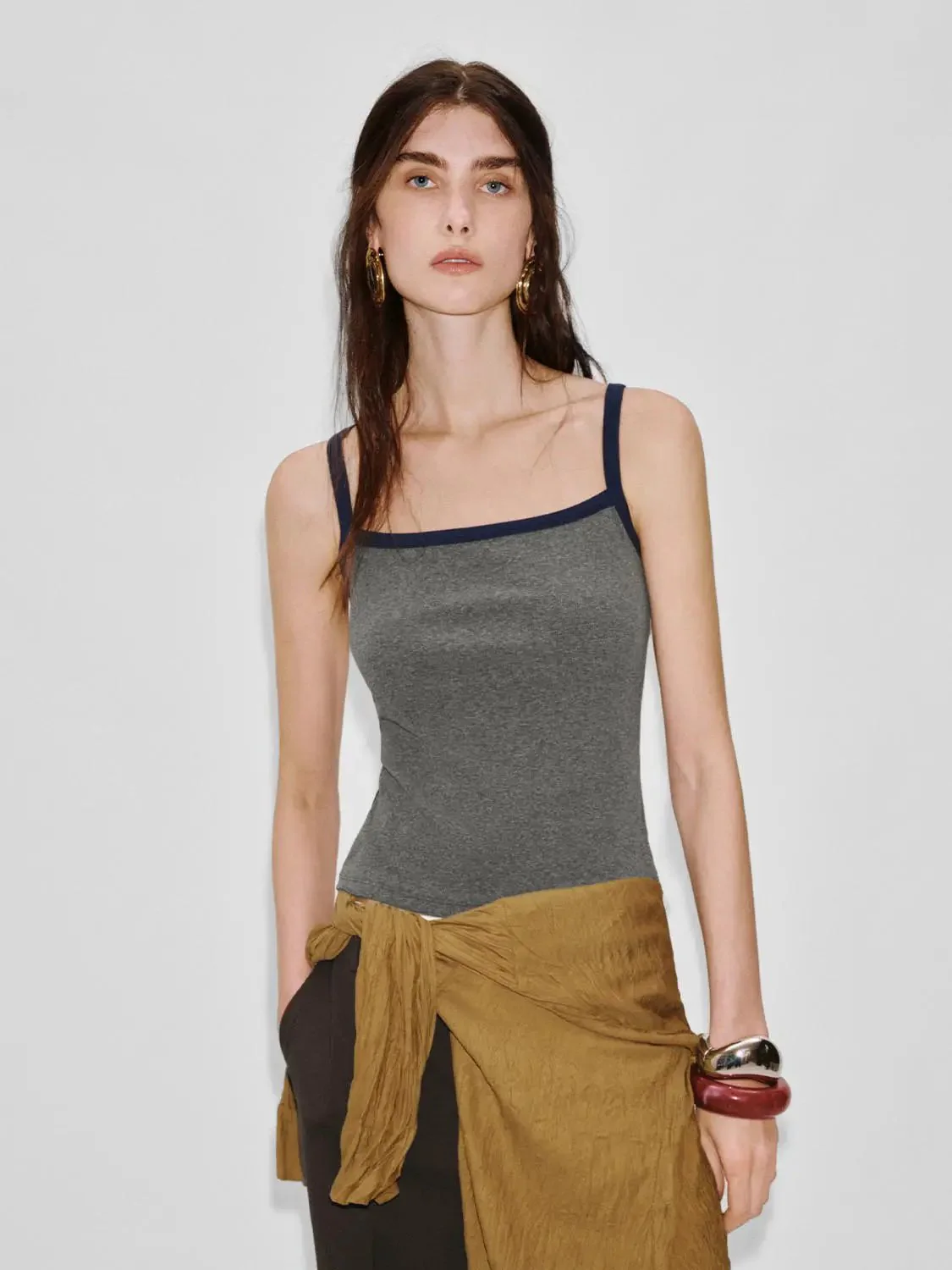 21011-grey-viscose-cotton-contrast-navy-trim-tank-tops-9.webp Grey Viscose Cotton Contrast Navy Trim Tank Tops