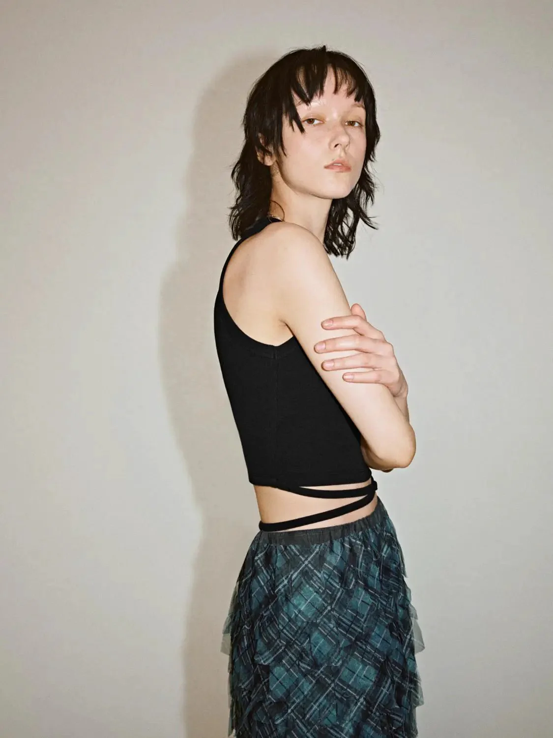 Viscose Cotton Blend Sleeveless Crew Neck Tank Tops