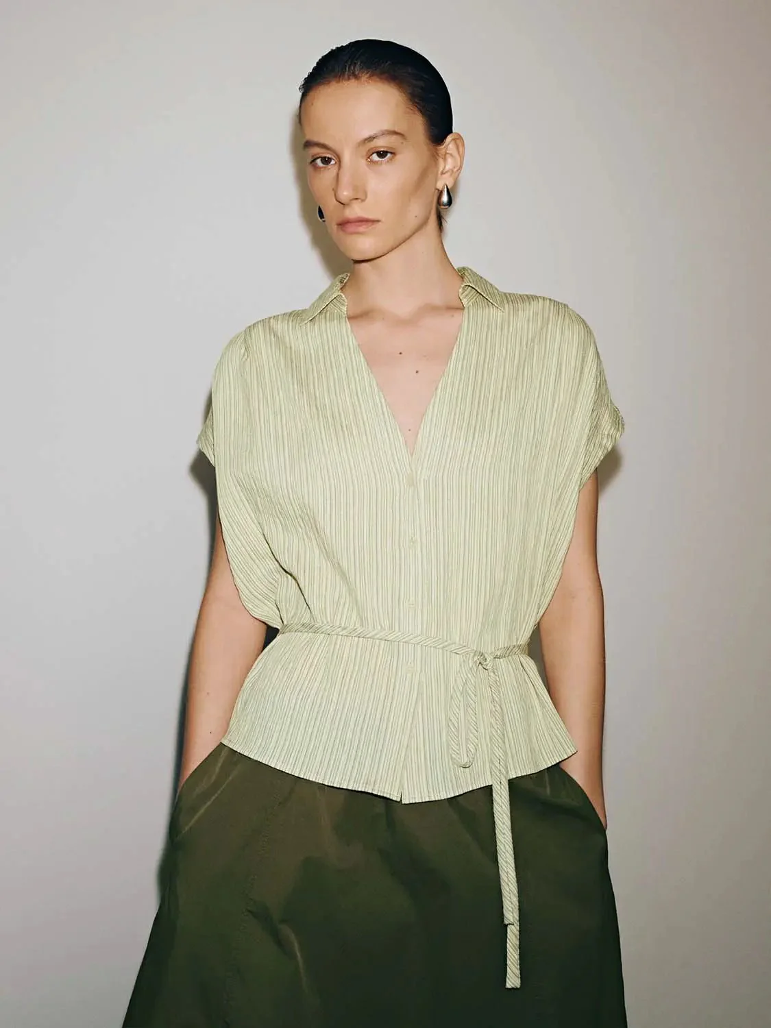 21057-v-neck-cap-sleeve-shirts-1.webp V-Neck Cap Sleeve Shirts