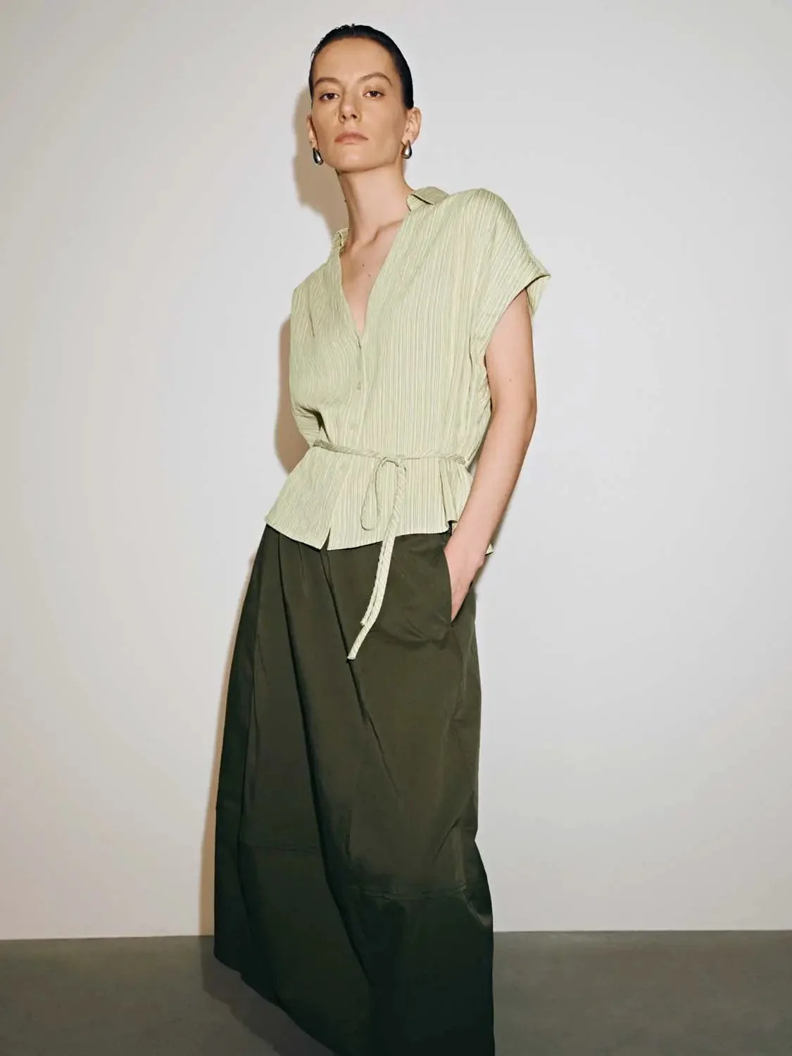 21057-v-neck-cap-sleeve-shirts-2.webp V-Neck Cap Sleeve Shirts