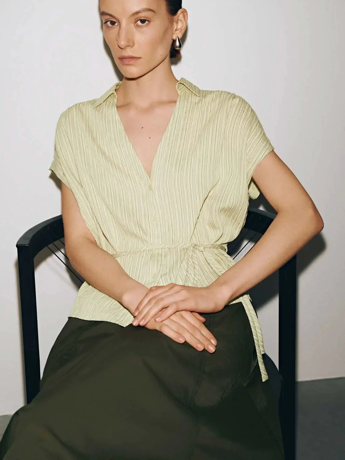 21057-v-neck-cap-sleeve-shirts-3.webp V-Neck Cap Sleeve Shirts