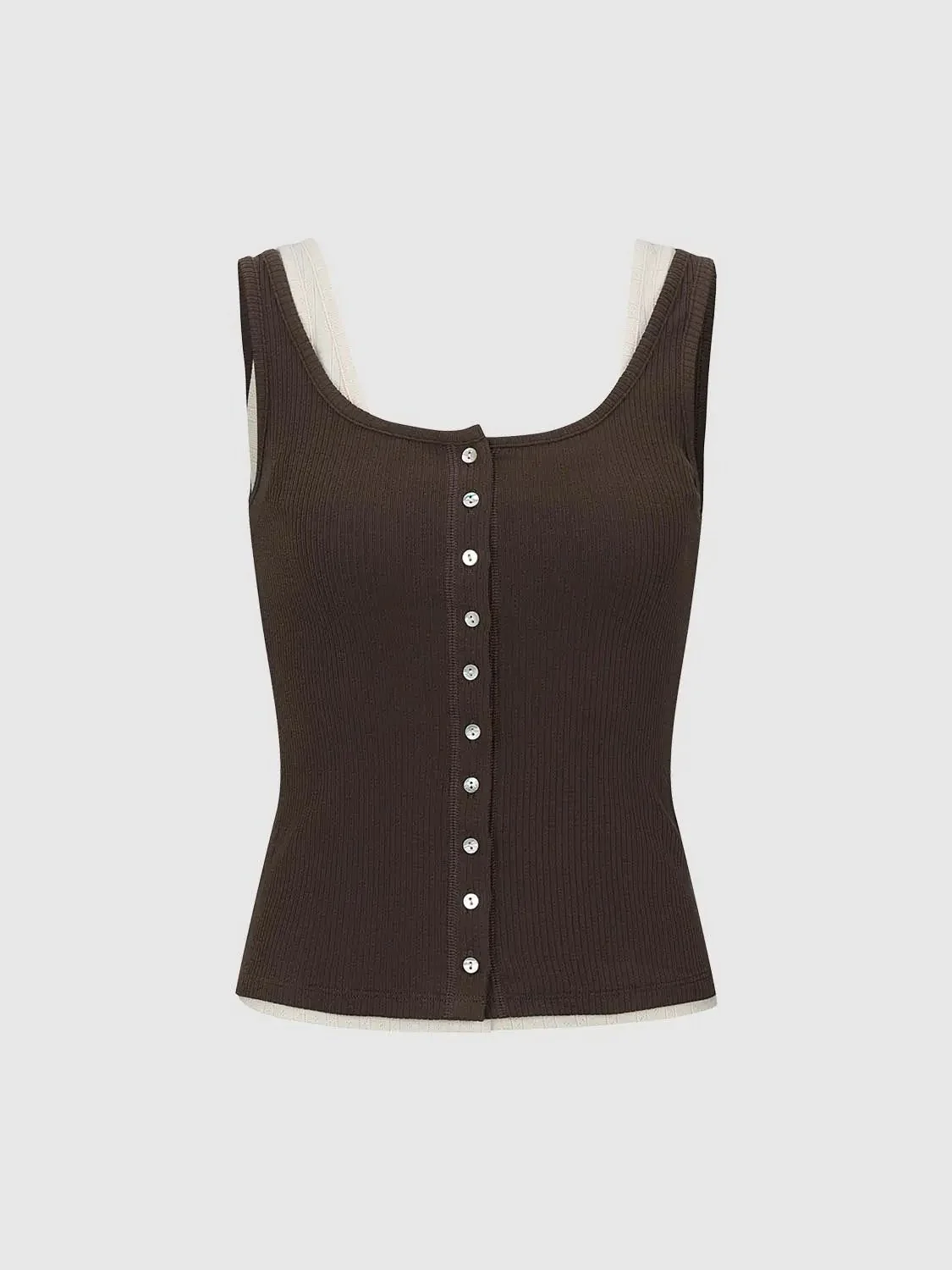 21122-cotton-blend-button-detail-sleeveless-t-shirt-7.webp Cotton Blend Button Detail Sleeveless T Shirt