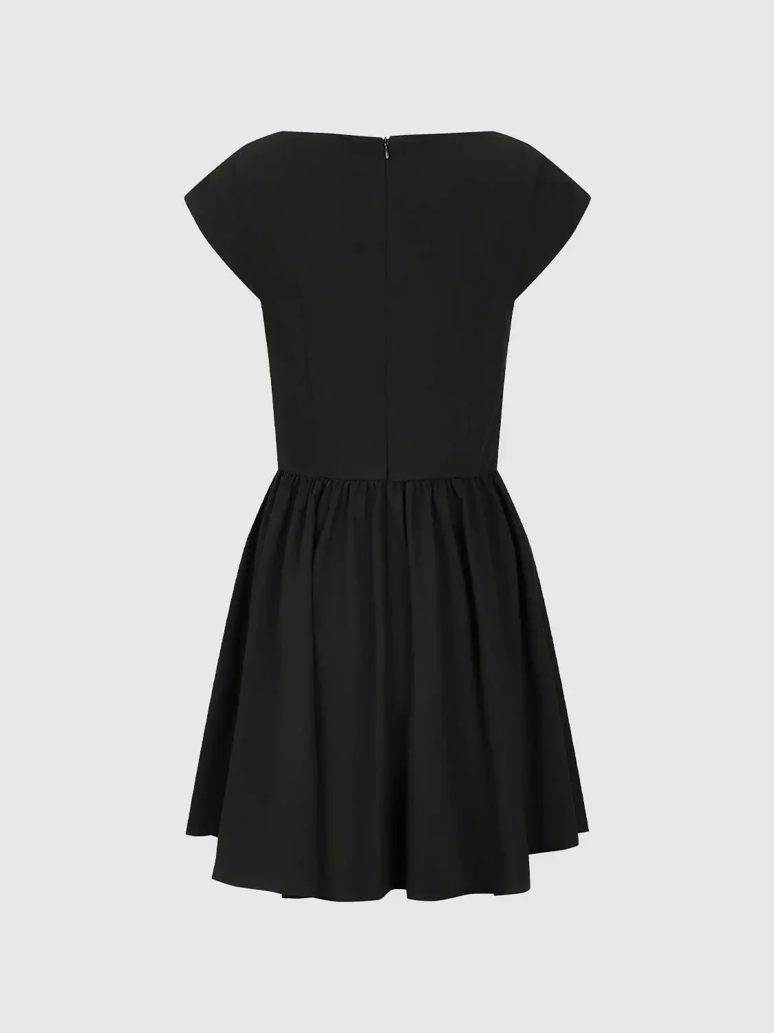 Flared Pleated Elastic Waist A-Line Midi Dresses