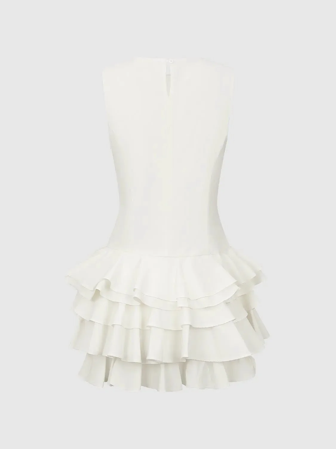 Sleeveless Tiered Ruffle A-Line Mini Dresses