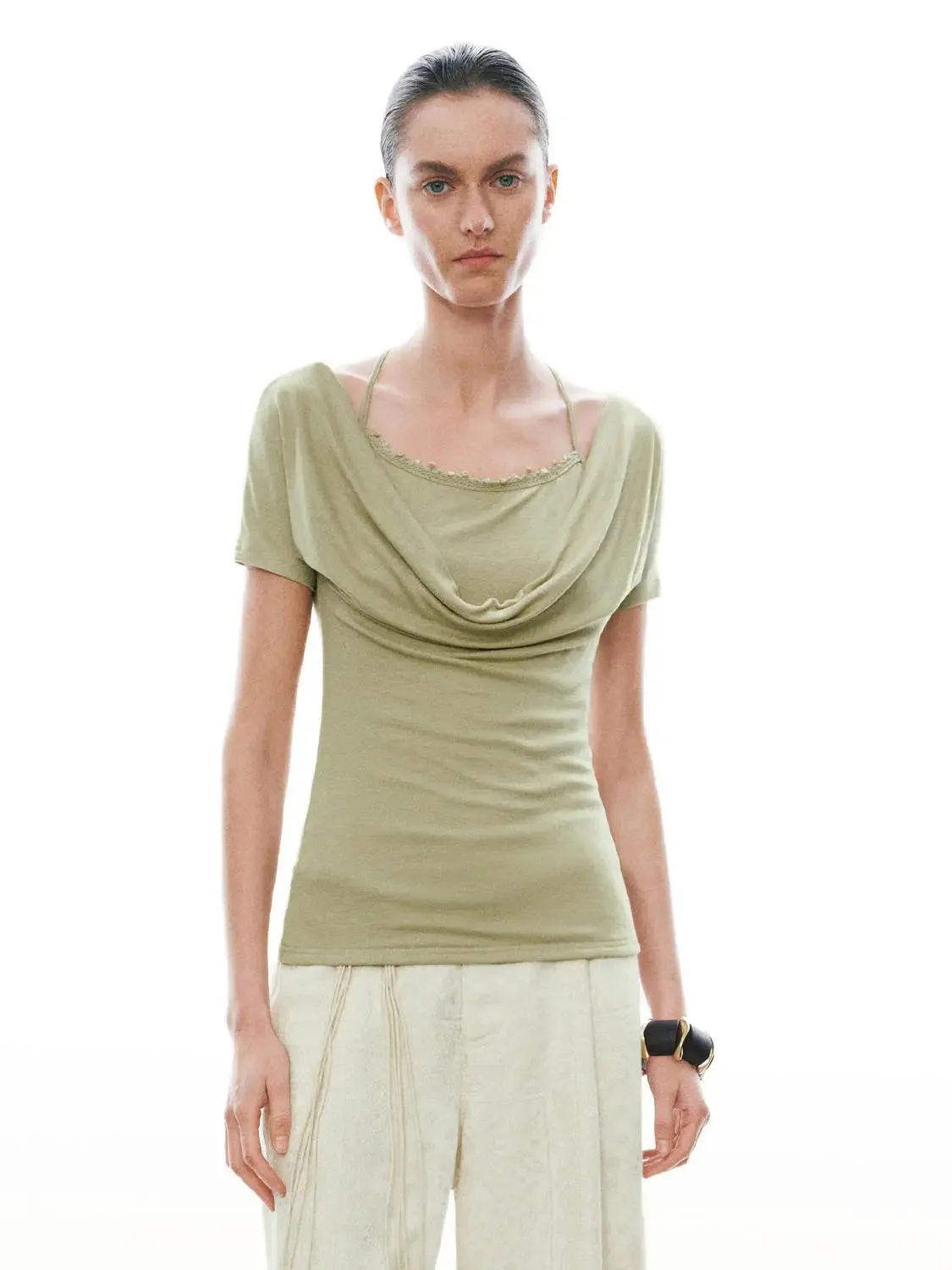 21246-lyocell-cowl-neck-halter-skinny-fit-t-shirts-18.webp Lyocell Cowl Neck Halter Skinny-Fit T-Shirts