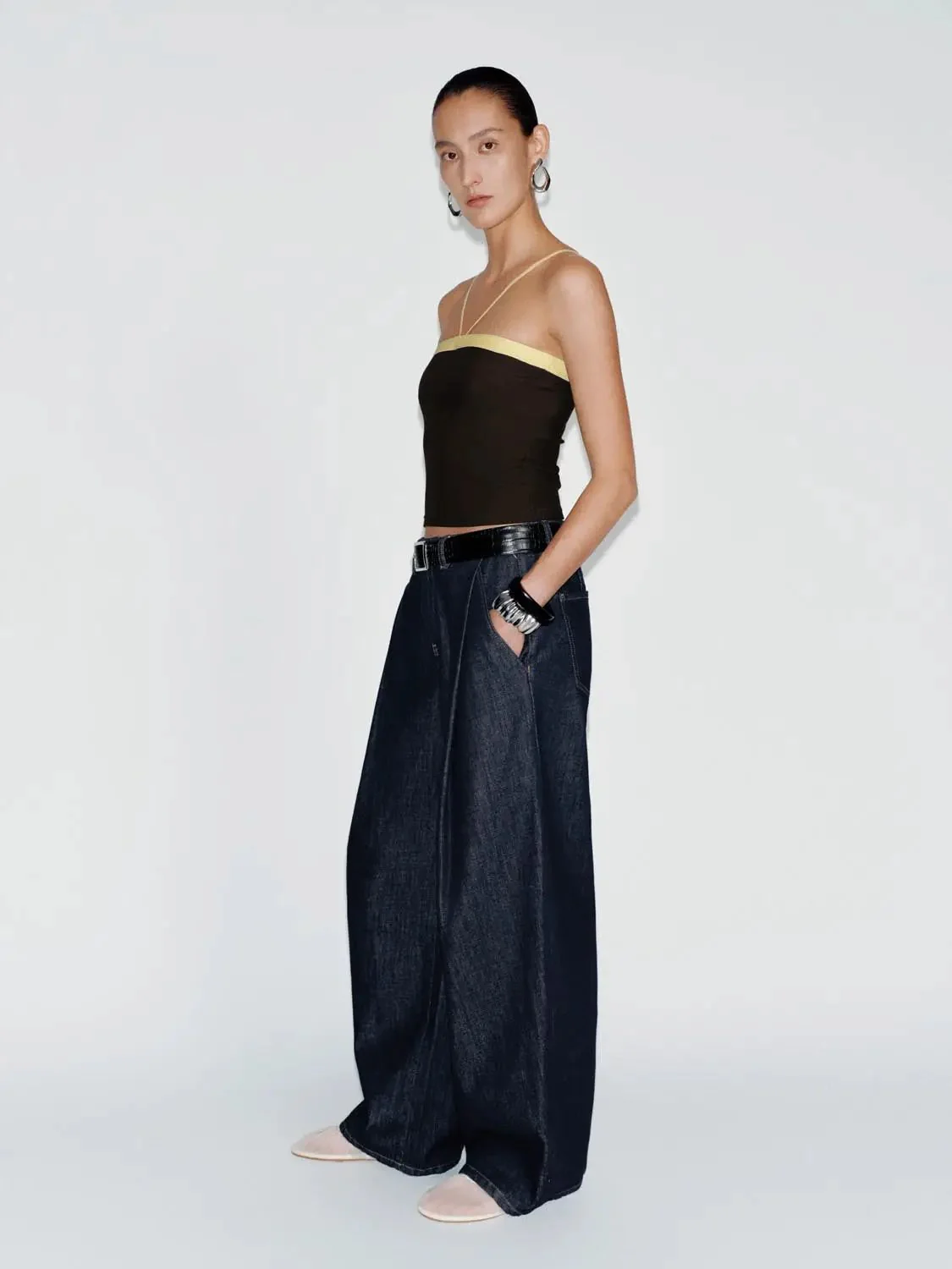 21334-cotton-blend-contrast-trim-strappy-bandeau-5.webp Cotton Blend Contrast Trim Strappy Bandeau