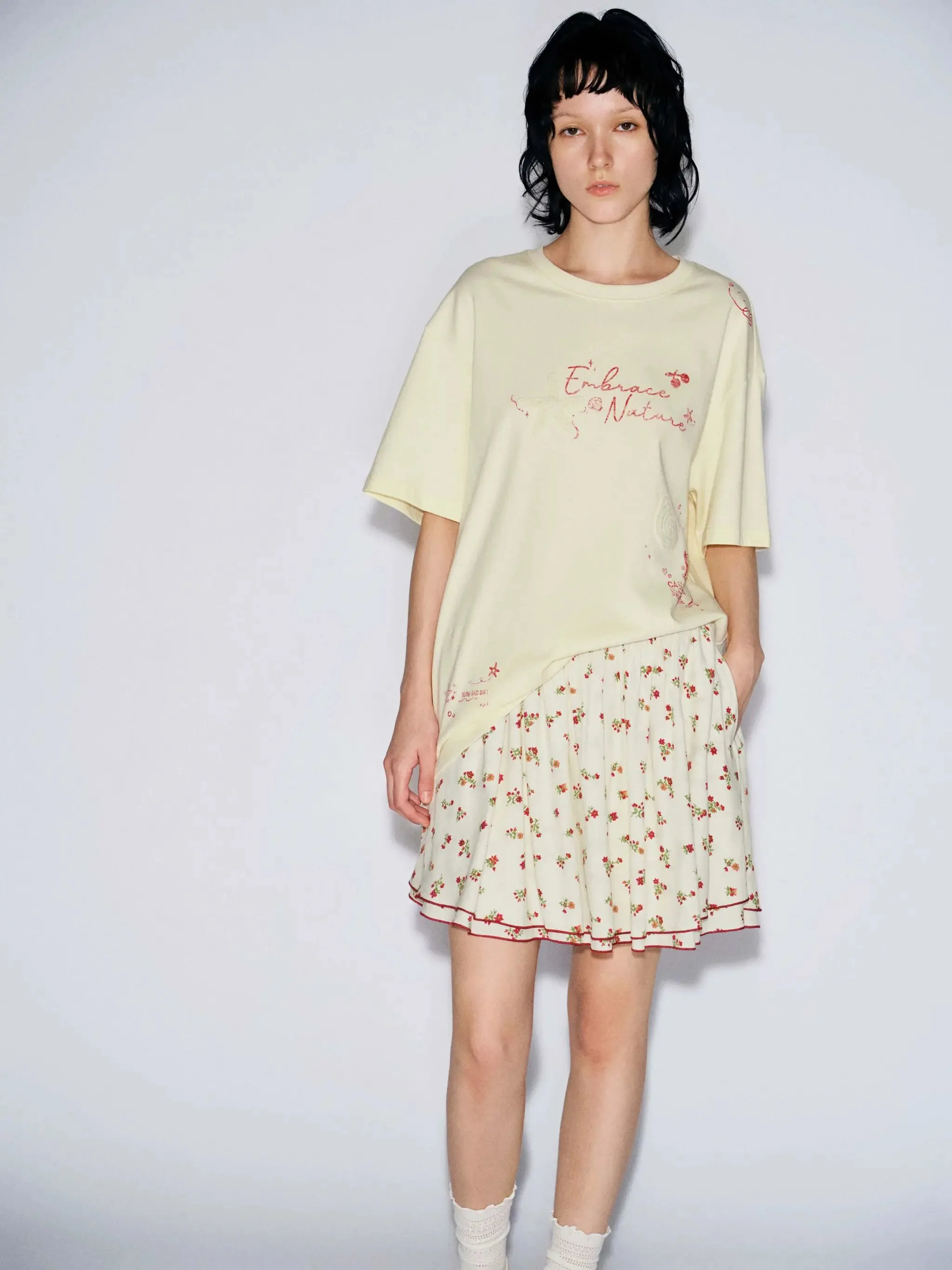 21370-printed-pull-on-a-line-mini-skirts-3.webp Printed Pull On A-Line Mini Skirts