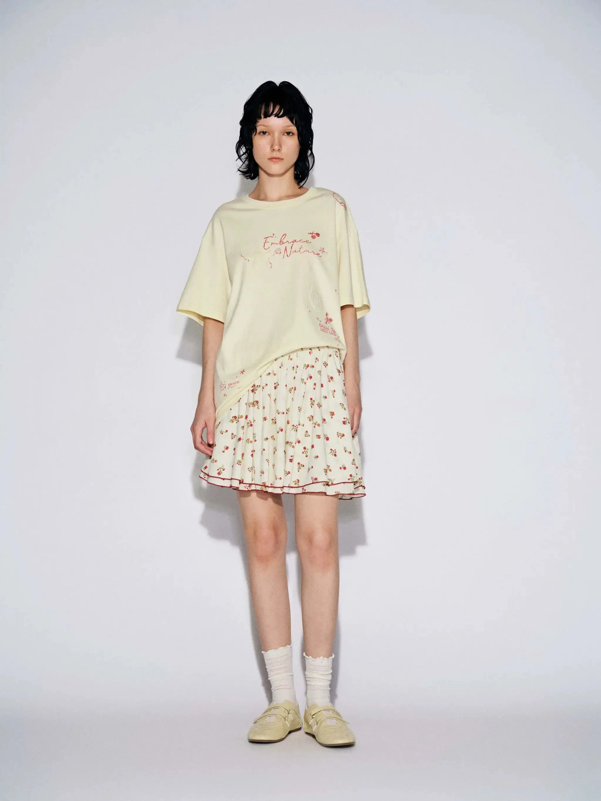 21370-printed-pull-on-a-line-mini-skirts-4.webp Printed Pull On A-Line Mini Skirts