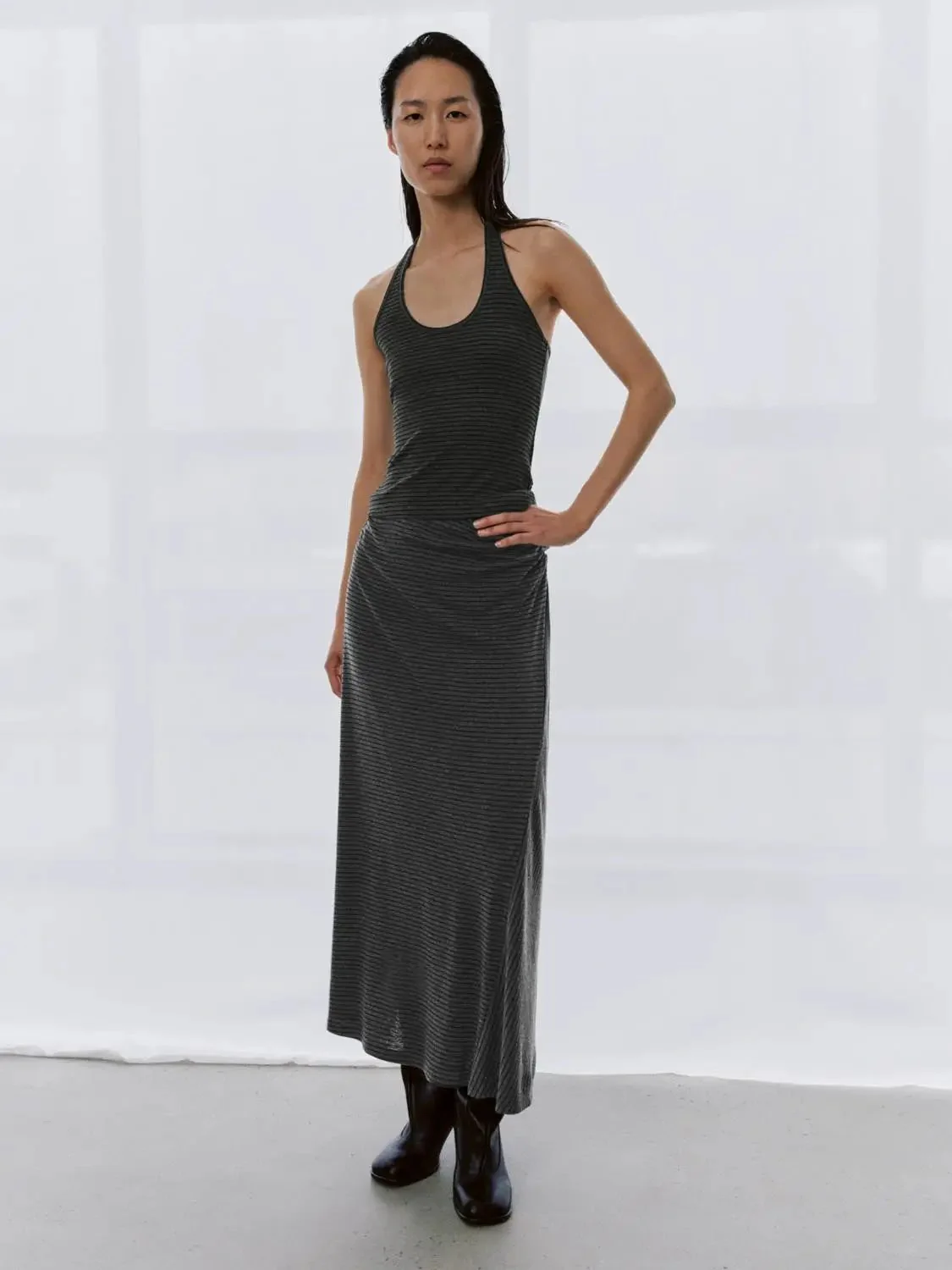 21419-elegant-asymmetric-striped-textured-fabric-ruched-maxi-skirts-7.webp Elegant Asymmetric Striped Textured Fabric Ruched Maxi Skirts
