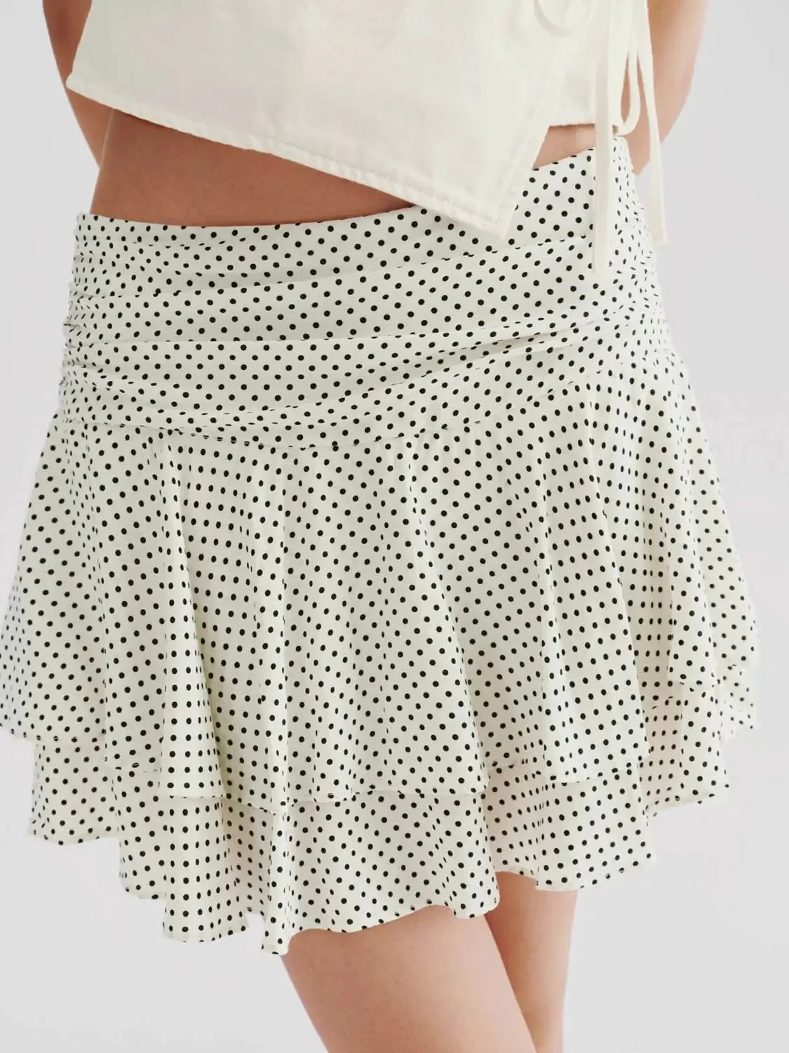 21426-polka-dot-tiered-a-line-mini-skirts-7.webp Polka Dot Tiered A-Line Mini Skirts