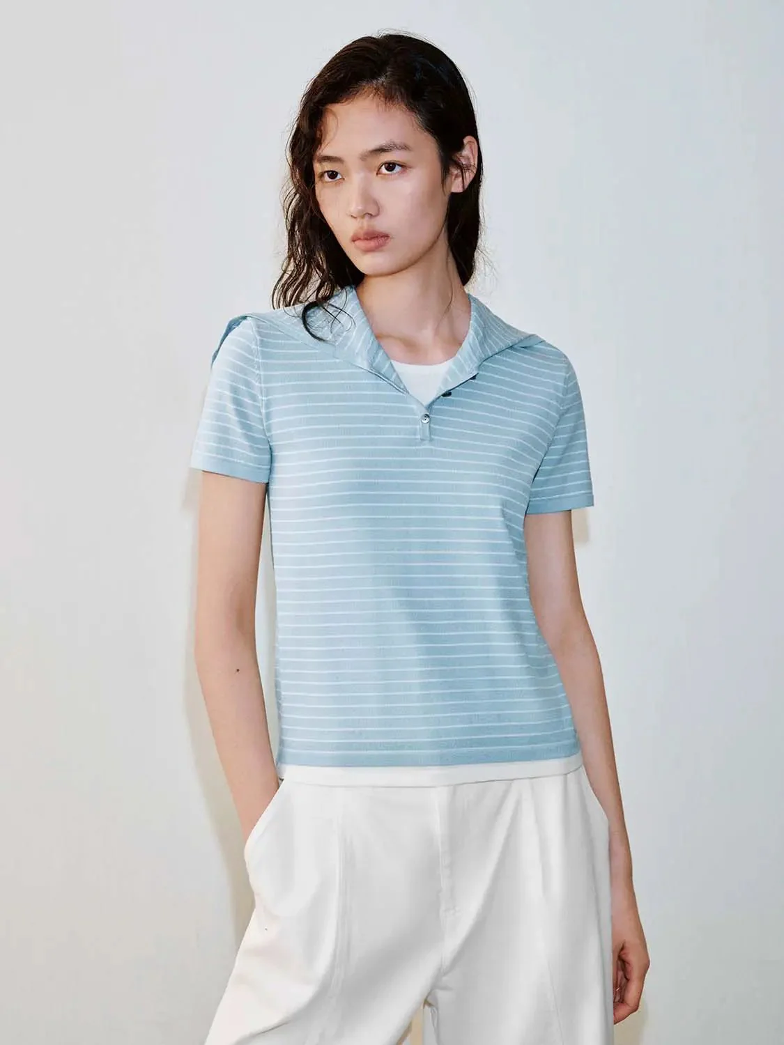 21462-sailor-collar-contrast-striped-knitted-t-shirts-1.webp Sailor Collar Contrast Striped Knitted T-Shirts