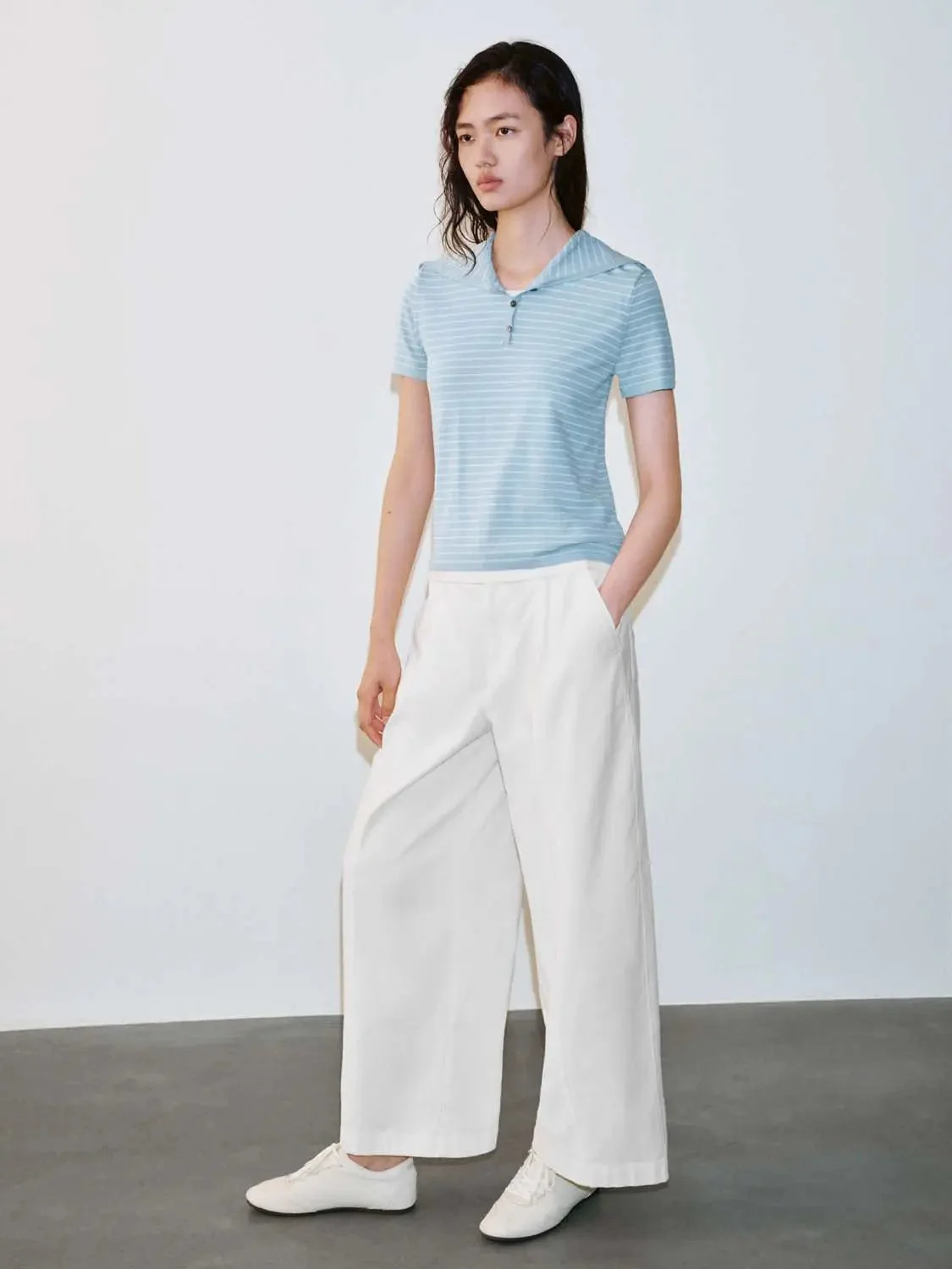 21462-sailor-collar-contrast-striped-knitted-t-shirts-5.webp Sailor Collar Contrast Striped Knitted T-Shirts