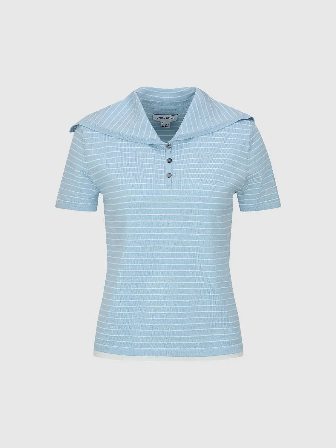 21462-sailor-collar-contrast-striped-knitted-t-shirts-7.webp Sailor Collar Contrast Striped Knitted T-Shirts