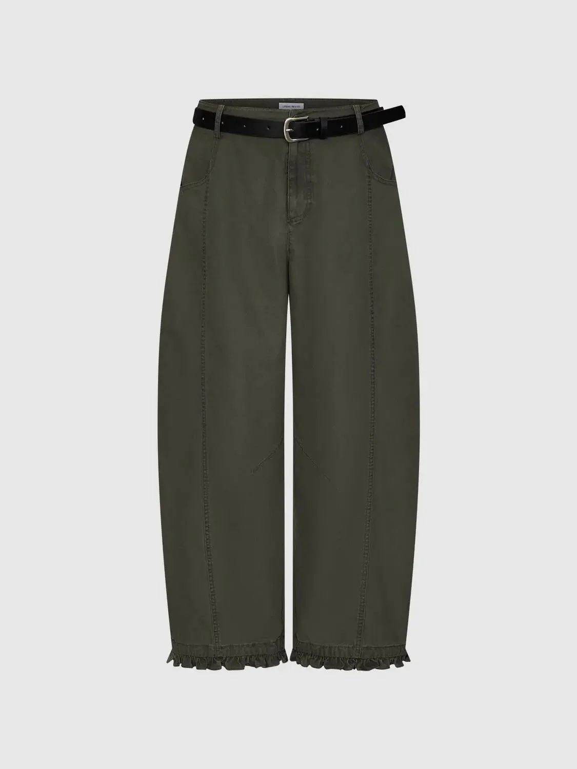21492-belted-ruffle-trim-seamed-barrel-leg-pants-2.webp Belted Ruffle Trim Seamed Barrel Leg Pants