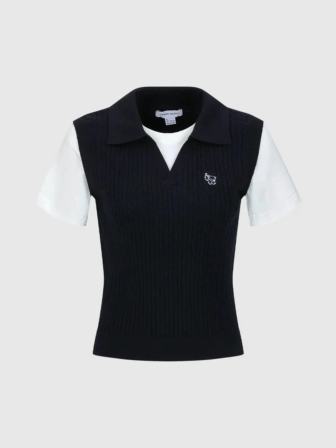 21515-cotton-knit-polo-neck-with-contrast-embroidered-t-shirts-15.webp Cotton Knit Polo Neck With Contrast Embroidered T Shirts