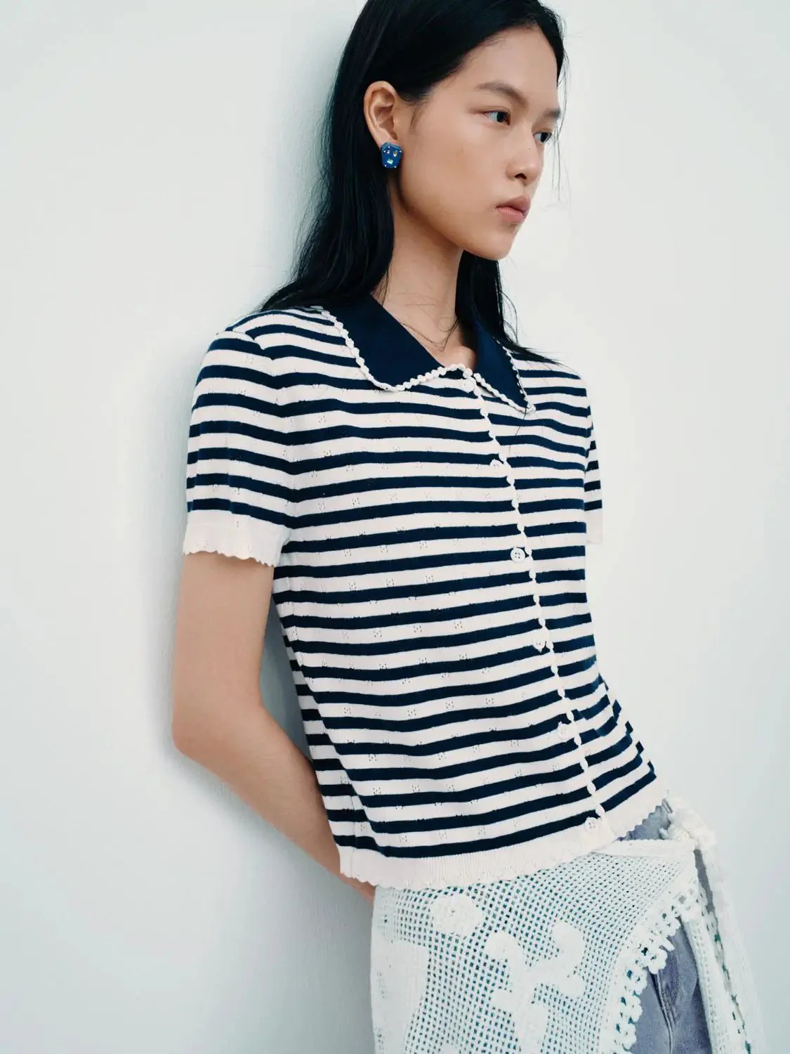 21526-contrast-striped-short-sleeve-knitted-cardigans-10.webp Contrast Striped Short Sleeve Knitted Cardigans