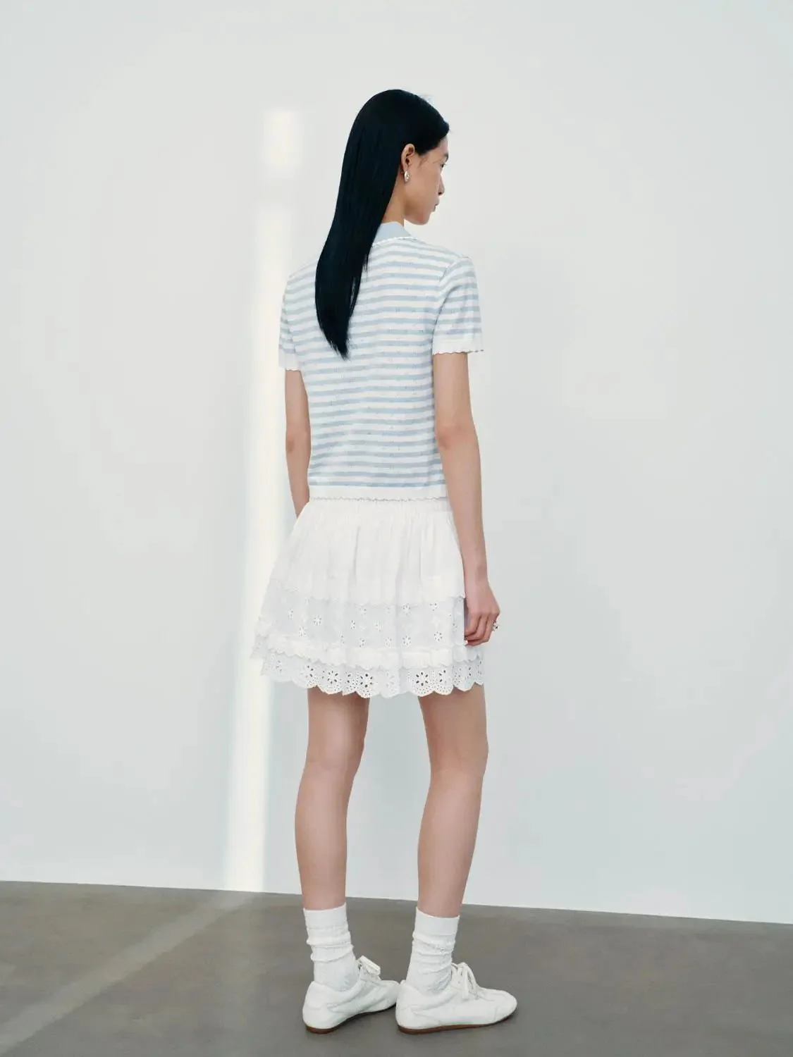 21526-contrast-striped-short-sleeve-knitted-cardigans-6.webp Contrast Striped Short Sleeve Knitted Cardigans