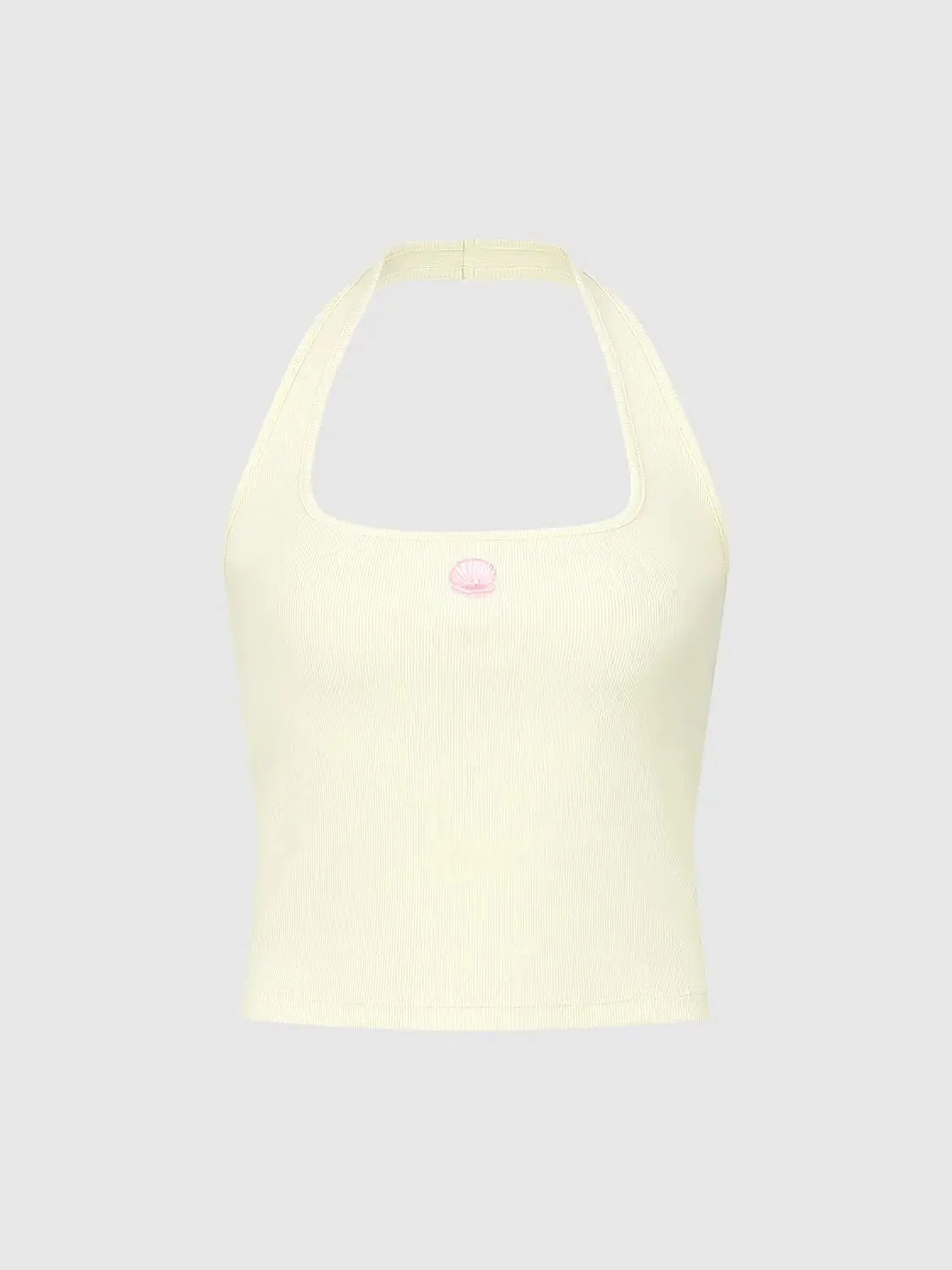21537-cotton-blend-embroidered-square-halter-neck-tank-top-7.webp Cotton Blend Embroidered Square Halter Neck Tank Top