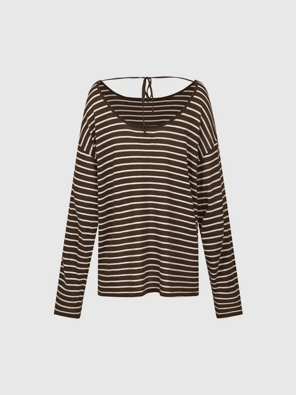 21582-crew-neck-contrast-striped-long-sleeve-knitted-t-shirts-2.webp Crew Neck Contrast Striped Long Sleeve Knitted T-Shirts