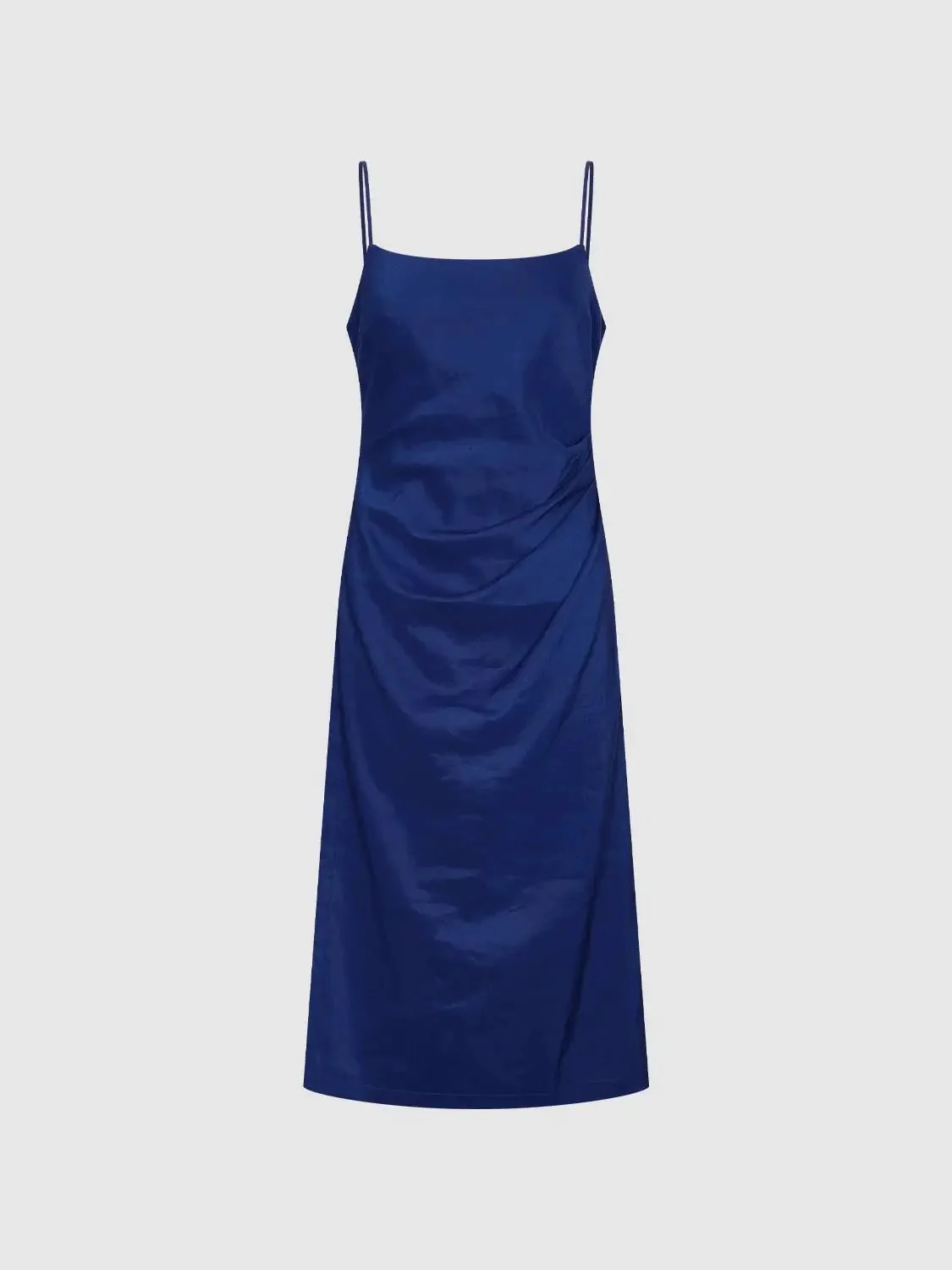 21606-linen-blend-ruched-strappy-midi-evening-dress-4.webp Linen Blend Ruched Strappy Midi Evening Dress