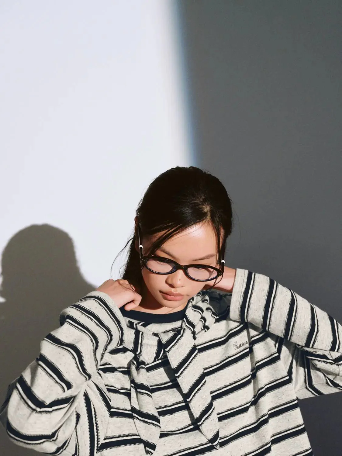 21661-cotton-blend-scarf-detail-striped-long-sleeve-t-shirts-3.webp Cotton Blend Scarf Detail Striped Long Sleeve T Shirts
