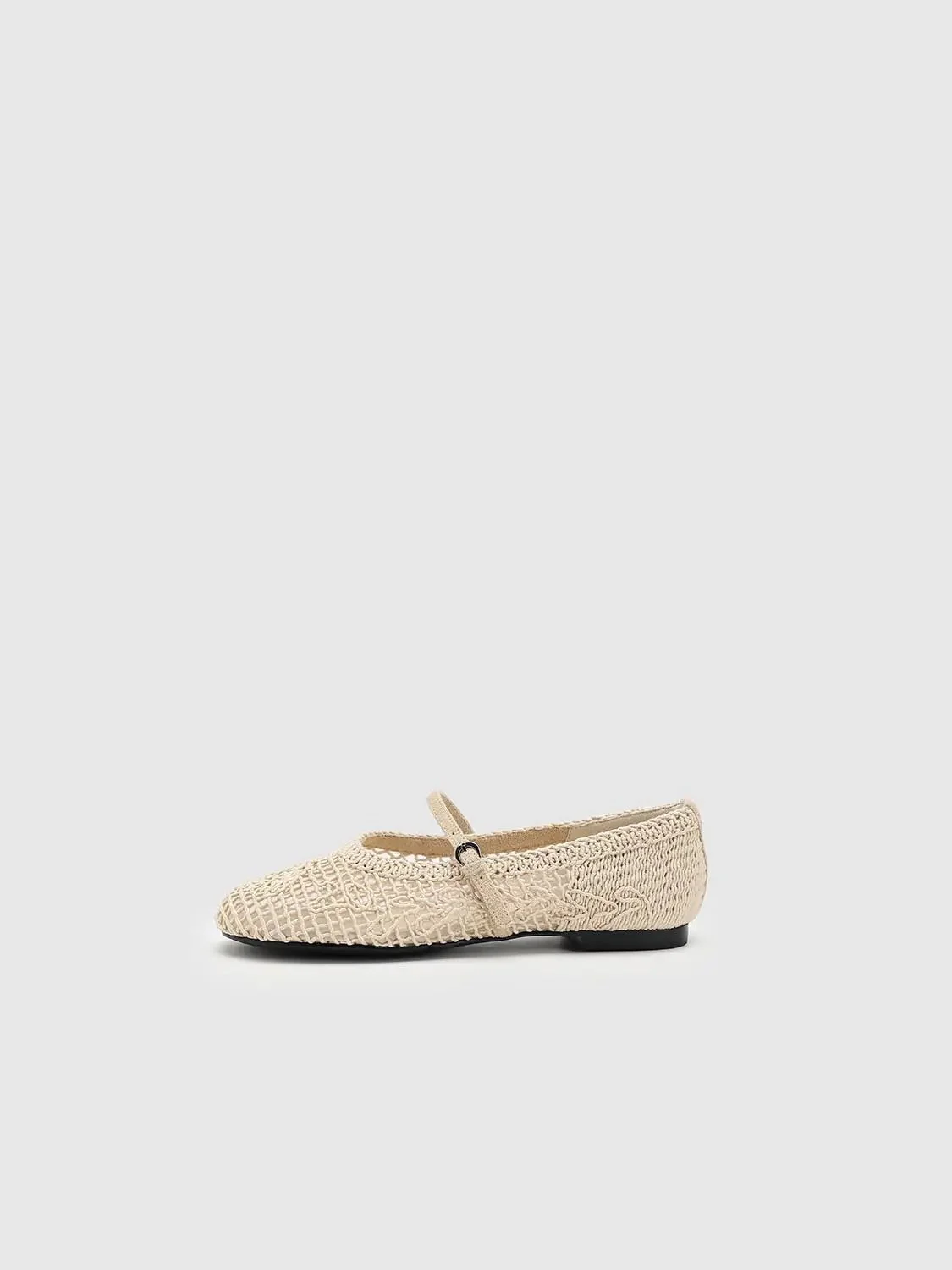 21679-knitted-floral-mary-jane-flat-pumps-2.webp Knitted Floral Mary Jane Flat Pumps