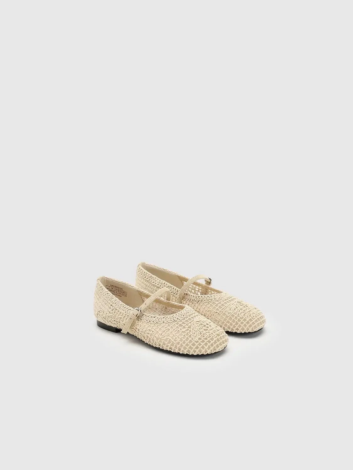 21679-knitted-floral-mary-jane-flat-pumps-7.webp Knitted Floral Mary Jane Flat Pumps