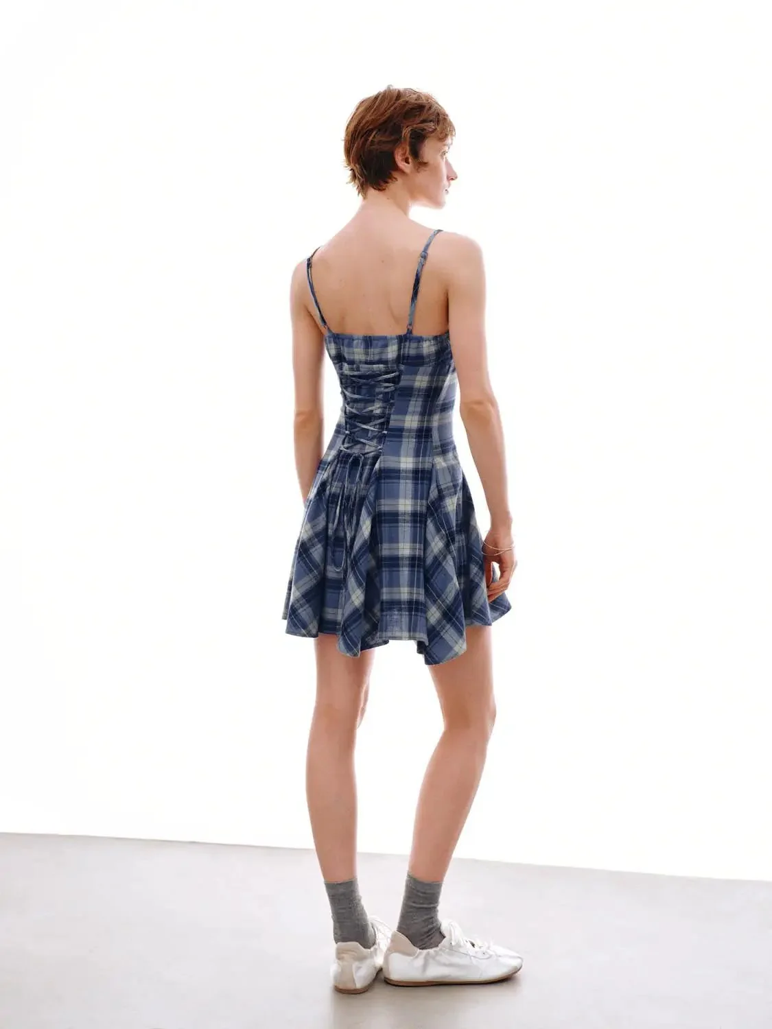 2168-plaid-cotton-spaghetti-strap-a-line-mini-dresses-6.webp Plaid Cotton Spaghetti Strap A-Line Mini Dresses