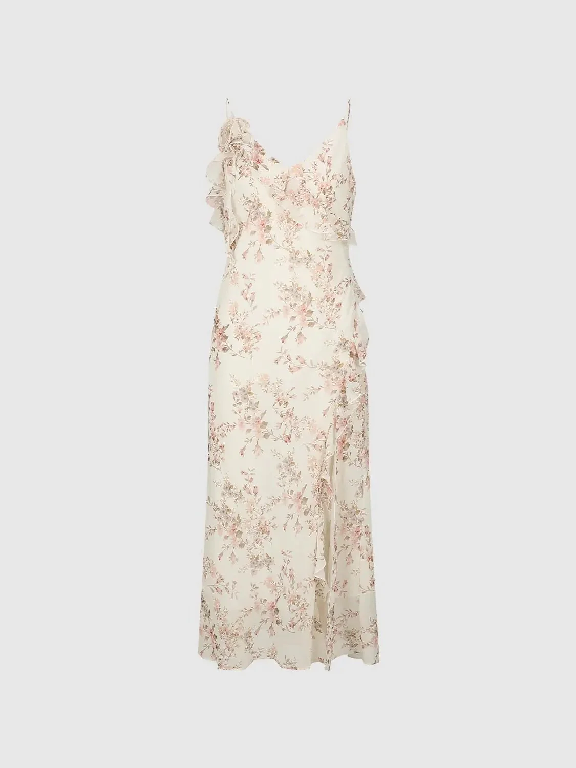 21688-floral-ruffle-detail-strappy-delicate-midi-dress-7.webp Floral Ruffle Detail Strappy Delicate Midi Dress