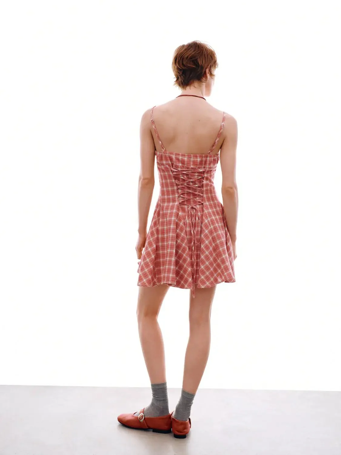 2174-cotton-plaid-spaghetti-strap-lightweight-a-line-mini-dresses-6.webp Cotton Plaid Spaghetti Strap Lightweight A-Line Mini Dresses